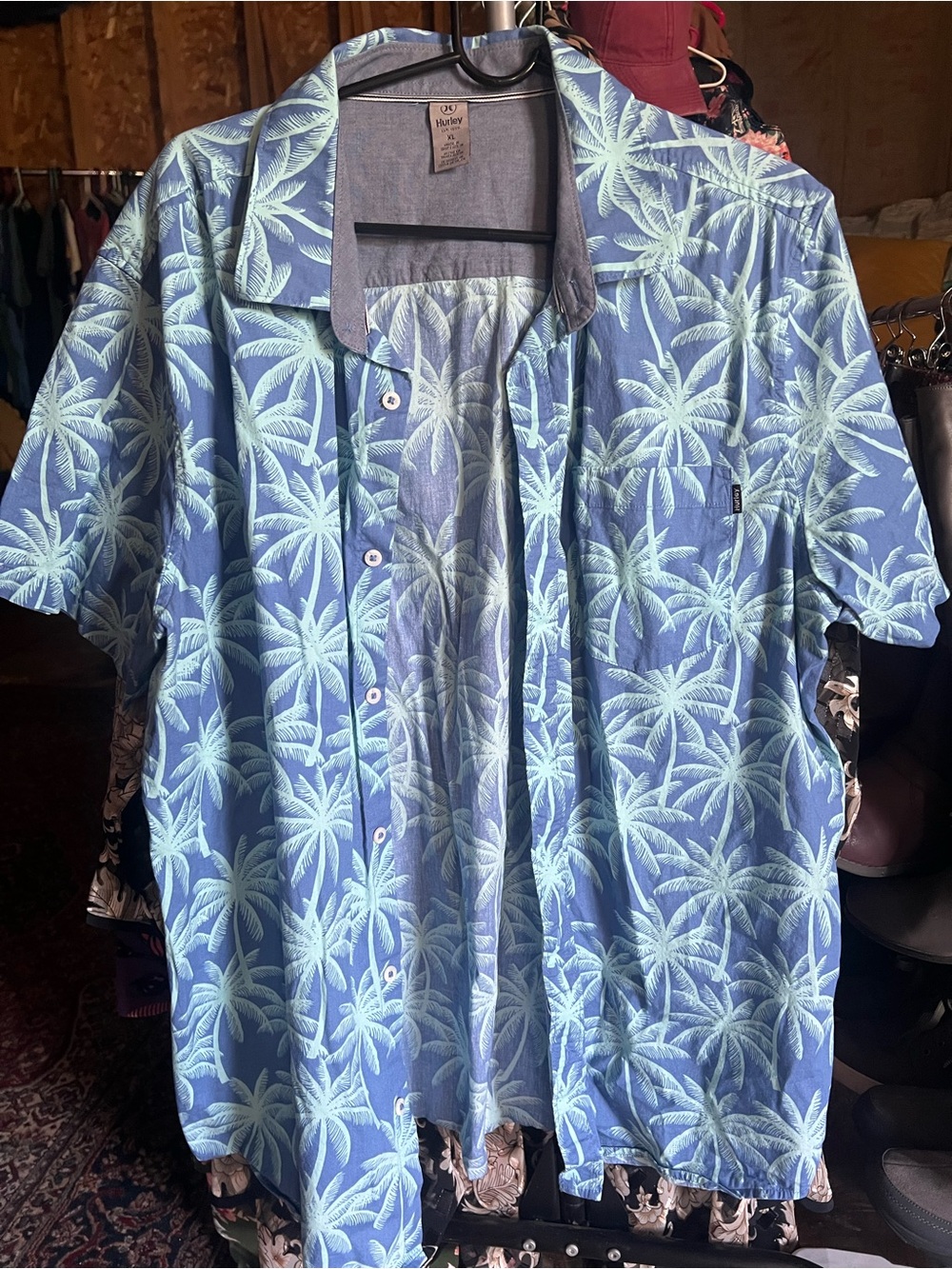Hurley Gray Tag button up Shirt
